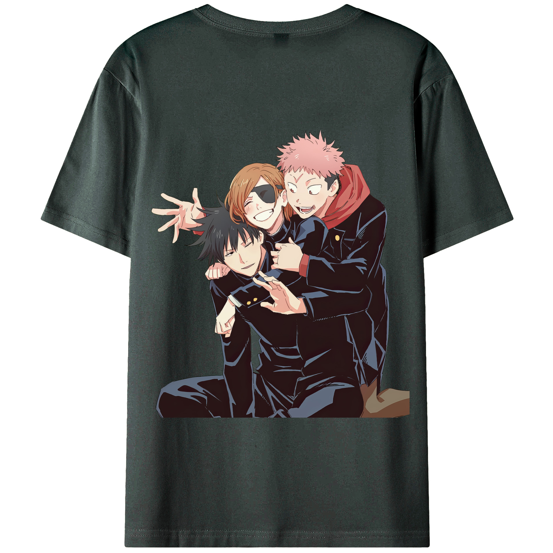 （画像用） 呪術廻戦 Jujutsu Kaisen 綿100％ メンズ半袖Tシャツ（バックプリント） 通気性
